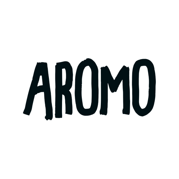aromo black logo on transparent background