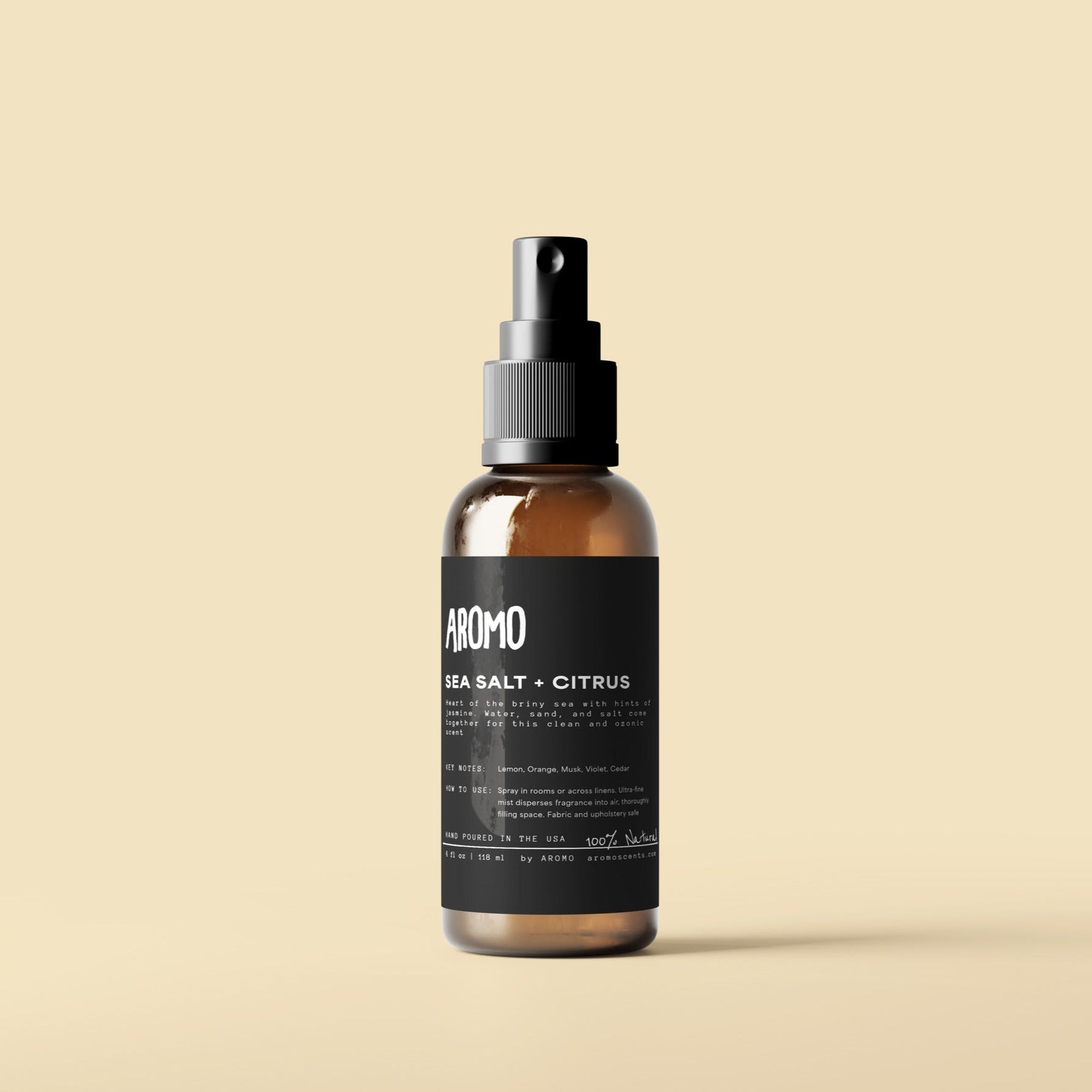 full sized product image of aromo's room and linen spray in scent sea salt citrus